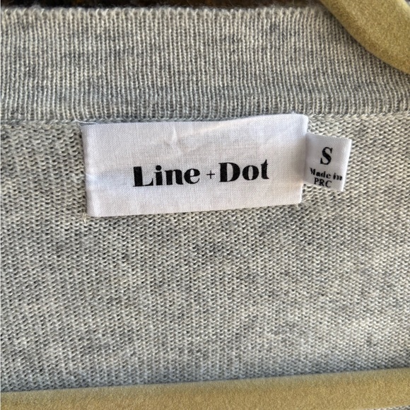 Line & Dot Heather Gray Ruffle Cardigan - Picture 4 of 6